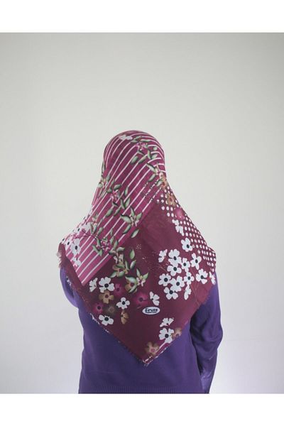Firuze Patterned Flamed Cotton Scarf