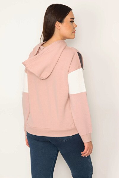 Şans Plus Size Sweatshirt - Pink - Regular