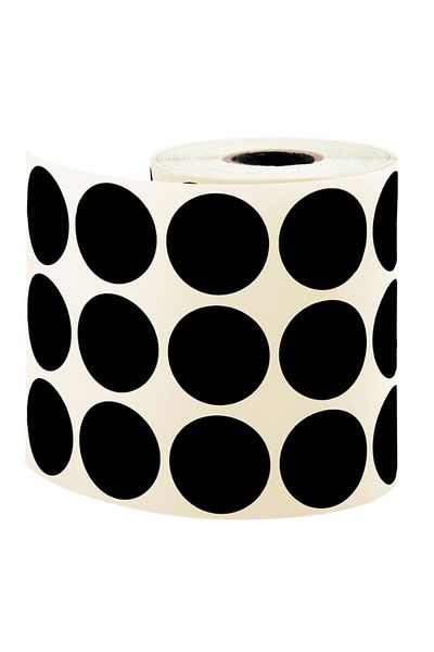 Tanex Dot Label 30 Mm 2000 Pieces Black