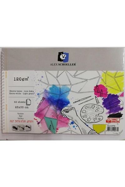 Alex Caiet de pictură în spirală 25x35cm 120 Gr 40 coli Alx-0770