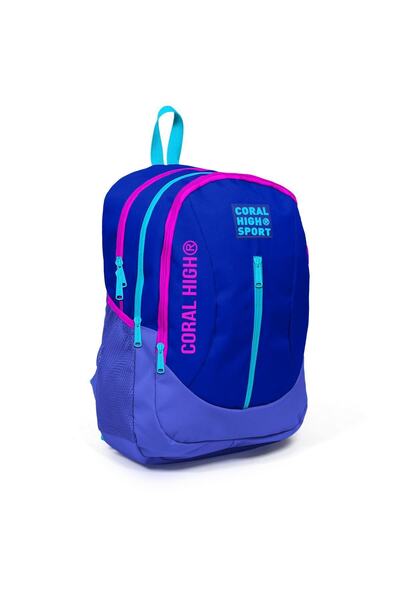Coral High Sport Lavanta Usb Şarjlı Kulaklık Çıkışlı Dört Bölmeli Sırt Çantas...