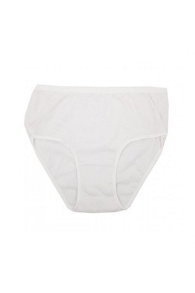 Sedef Women's Ribbed White 6-Piece Bato Panties S1047