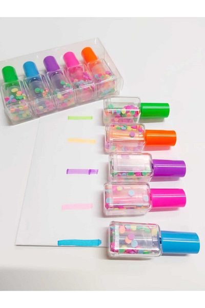 Misyon Nail Polish Model 5 Pack Neon Color Highlighter
