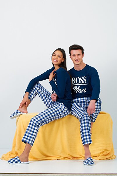 Moda Clubu Ekose Kadın Pijama Takımı ve Terlik