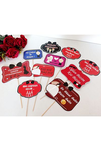 Gelincimherşey 10-Piece Henna Night Concept Talk Balloon