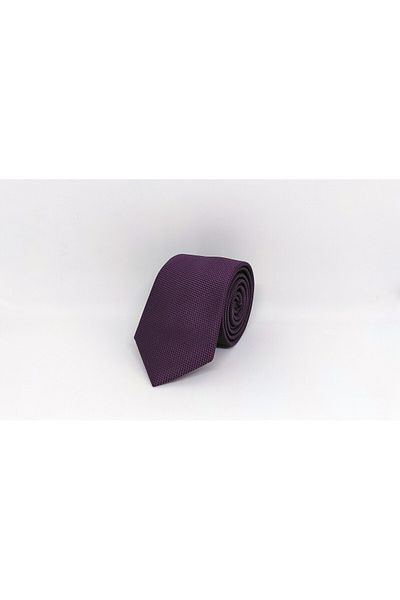 Le Voux Light Purple Colored Oxford Dobby Self Patterned Tie and Handkerchief