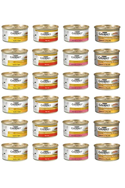 Gourmet 4 Çeşit Parça Etli Karma Konserve 85 Gr. X 24 Adet