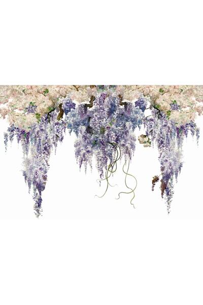 umut gergi tavan Leylak Desenli Tek Parça Duvar Kağıdı