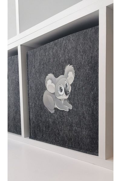 Art Bee 30X30X30 cm Koala Patterned Children's Basket - Multi-Purpose Organizer