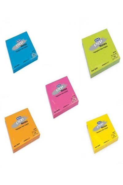 Mas Adhesive Note Paper 76X76 Neon 100 S / Mas