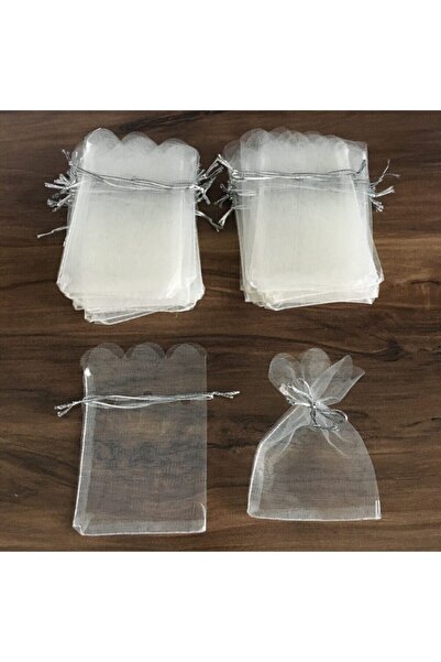 Genel Markalar 25’li Kırık Beyaz Organze Tül Kese 10x7 Cm (25 Adet)
