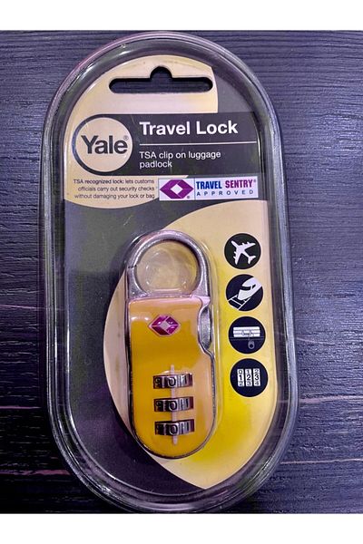 Yale Yellow Combination Clip Padlock - Ytp2/26/216/1y (tsa Approved) - Blister Zngnbrr5031971