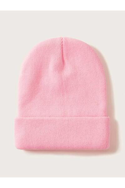 eleven market قبعة بيريه أساسية باللون الوردي الفاتح للجنسين