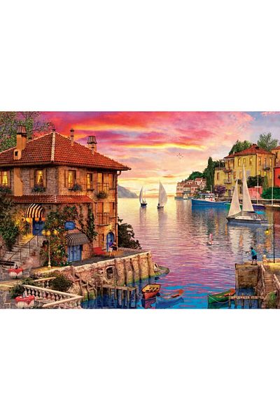 Art Puzzle Mediterranean Harbor 1500 Piece Puzzle