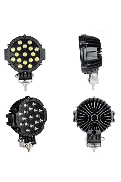 Rock Off Road Sis Lambası 51watt 17 Ledli Siyah 2 Li Set 4x4