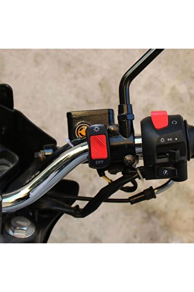 Knmaster Motosiklet Sis Farı Aç Kapa Düğmesi Butonu Kırmızı