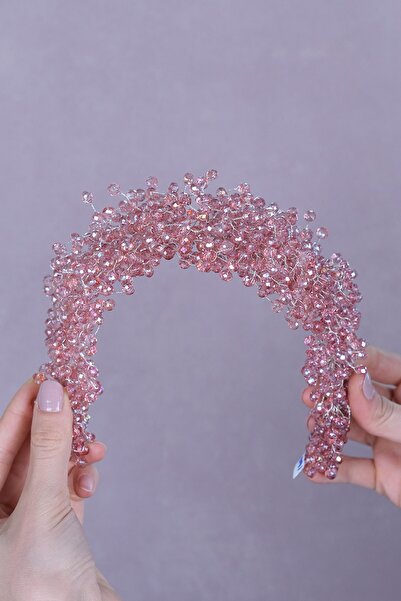 Limelia Accesoriu pentru păr cu coroană de mireasă cu mărgele de cristal Pollux