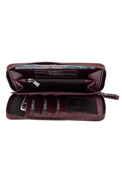 Garbalia Arthur Leather Claret Red Women's Wallet
