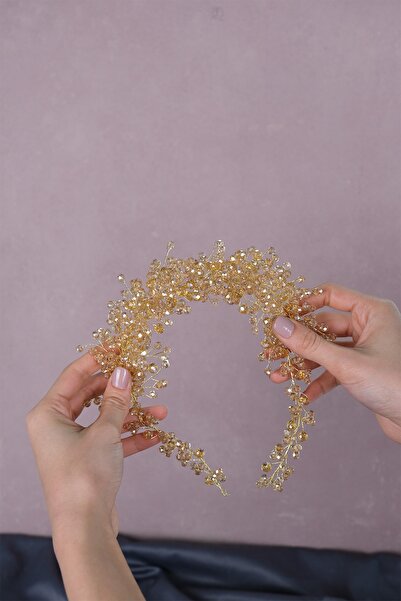 Limelia Accesoriu pentru păr de mireasă cu mărgele de cristal asiatic