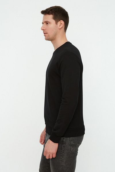 Trendyol Collection Μαύρο-άσπρο ανδρικό φούτερ 2-pack Regular Fit Basic Crew λαιμόκοψη TMNAW22SW1342