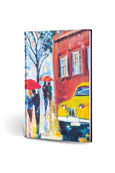 Le Color Creamona Nice Textured Mini Notebook Striped (rain)