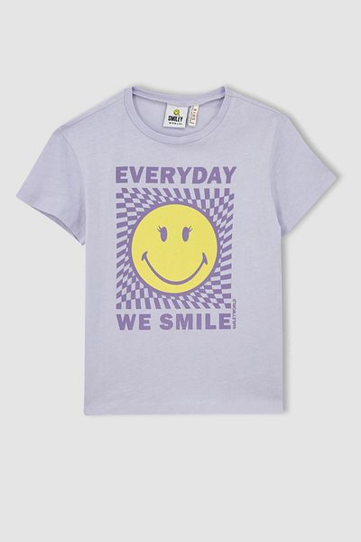 DeFacto Girl's Smileyworld Regular Fit Short Sleeve T-Shirt