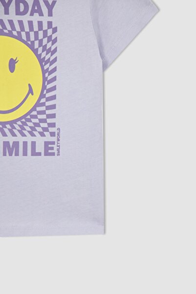 DeFacto Kız Çocuk Smileyworld Regular Fit Kısa Kollu Tişört