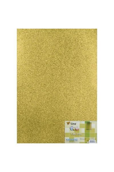 Lino 10 Glittered Eva Plates - 50x70 Cm.Gold