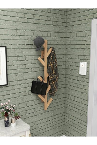 eryatex Duvara Monte Ahşap Elbise Askısı Portmanto Askılık Dekoratif Askı Ask...