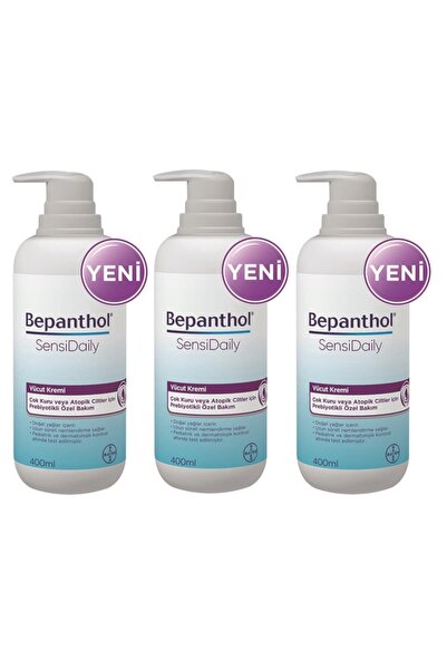 Bepanthol Sensidaily Pompalı Vücut Kremi 400 Ml 3 Adet