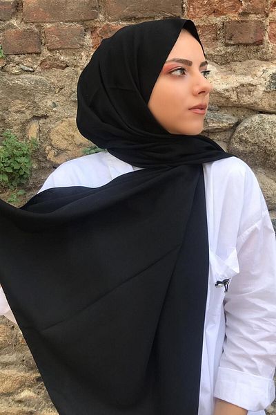 Stella Medina Silk Shawl Black