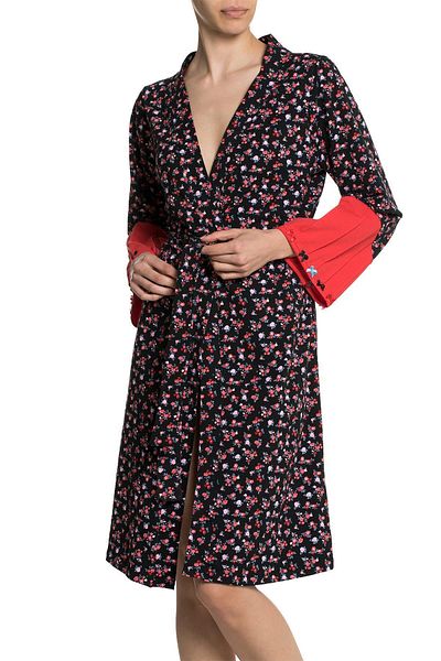 Doremi Long Sleeve Combed Cotton Dressing Gown