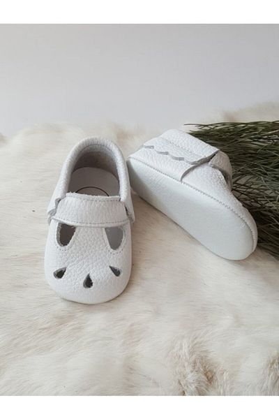 Hodore Wizy Genuine Leather White Loafers