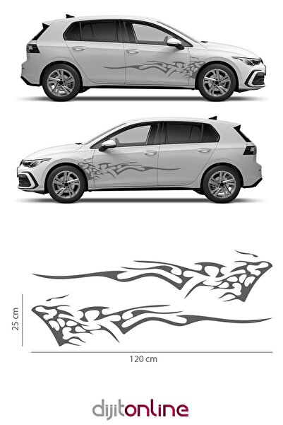 Dijitonline Tribal Kaput, Gövde Oto Sticker - Araba Stickerı - Oto Sticker