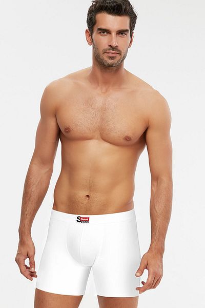 Kom 2 Pack Boxer Arsenal, ίσιο μακρύ βαμβακερό Lycra ανδρικό μπόξερ