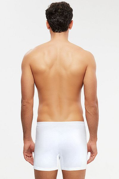 Kom Ανδρικό λευκό χτενισμένο βαμβάκι - Basic Single Button Adrian Boxer Σετ 2 τεμαχίων