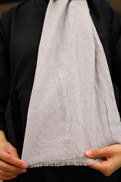 LİNASCARFS Bamboo Kraş Shawl Silver