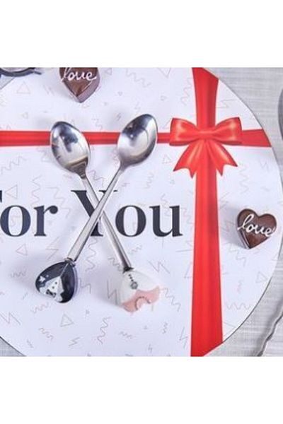 KANCAEV Dessert Spoon, Tea Spoon, Wedding Gift are sold as 2 pieces. (2X2:4 PIECES)