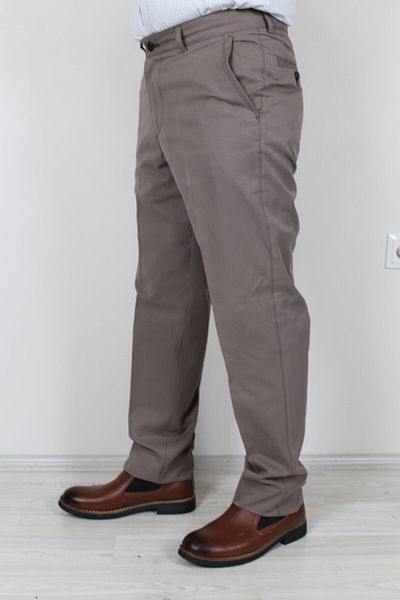 Bilgiçler Men's Milk Brown Linen Trousers