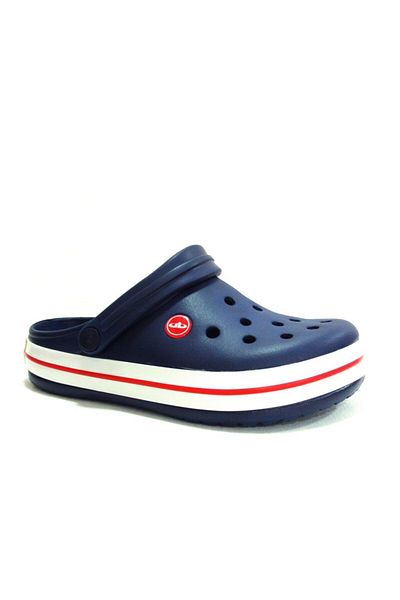 AKINAL Bella Navy Blue Red White Crosser Anatomical Slippers