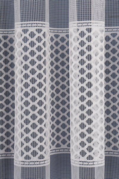 Esse Home Enine Çizgili Bantlı Spor Tül Perde, 250x250cm, 1/3 Sık Pile, 13esse05281