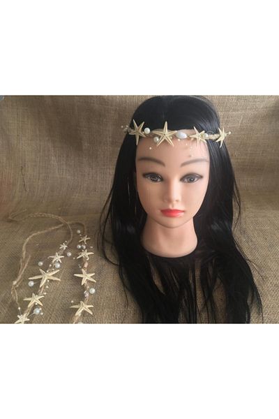 Yumak Dekor Grup Bridal Crown Maternity Crown Starfish Tied Crown Hair Band Buckle