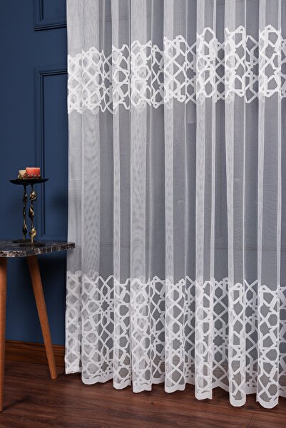 Esse Home Floş Örme Dantel Tül Perde, 300x260cm, 1/2,5 Normal Pile, 125esse04041