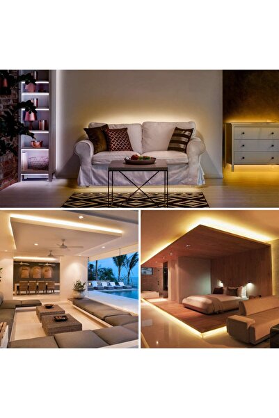 ACIKO Ayna Için 5 Metre Gün Işığı 3 Çipli Şerit Led Anahtarlı Set