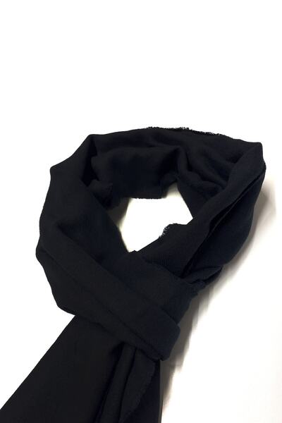 Kravatkolik Μαύρο ίσιο ανδρικό κασκόλ διπλής όψης K315