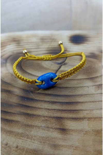 Nev Tasarım Süryani Adjustable Bracelet with Two Eyes