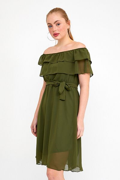ADASTYLE Madonna Collar, Chiffon Dress Flounced Island2008-1