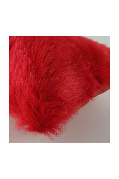 Paris Life Plush Throw Pillow Cover - Red Color