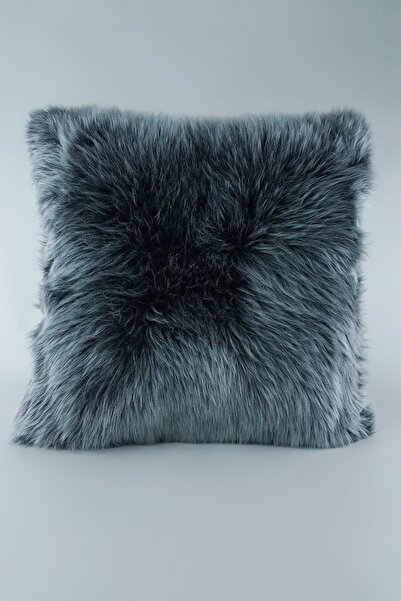 Paris Life غطاء وسادة قطيفة - رمادي