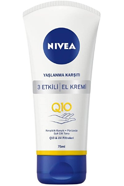 NIVEA Q10 Yaşlanma Karşıtı 3 Etkili El Kremi, 75 Ml, Yoğun Nemlendirici